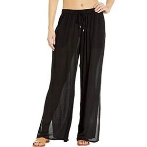 Jets by Jesika Allen Navy Wide Leg Swim Cover Up Pants // 8